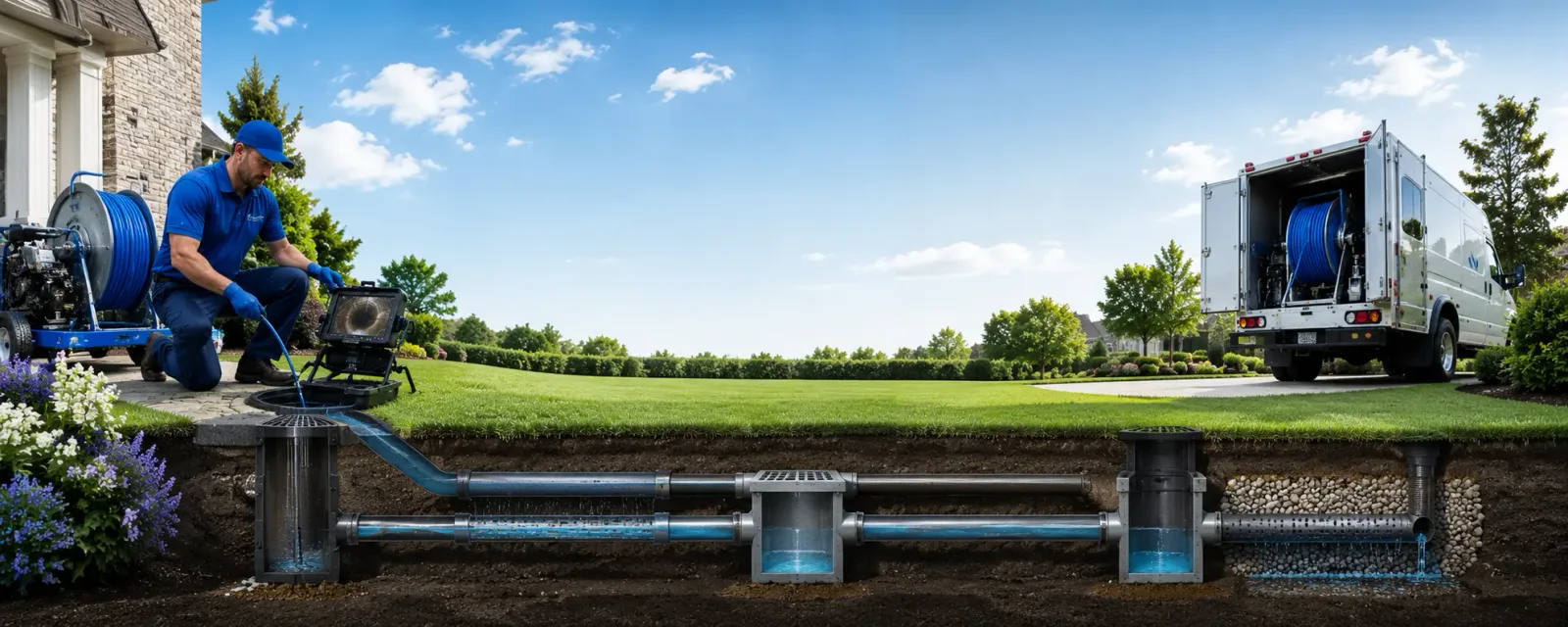 Outdoor drain cleaning information for Pitcher, NY